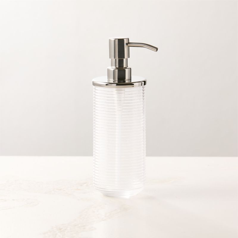 View Marina Ribbed Glass Soap Pump details