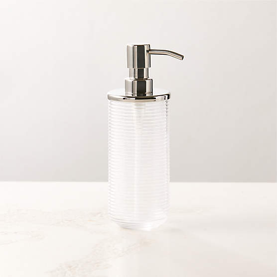 Marina Ribbed Glass Soap Pump