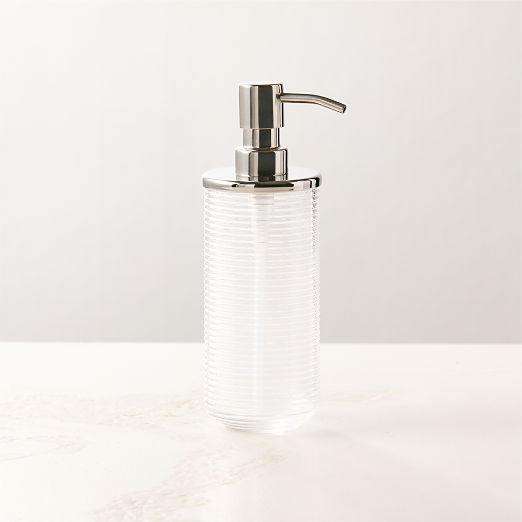 Marina Ribbed Glass Soap Pump