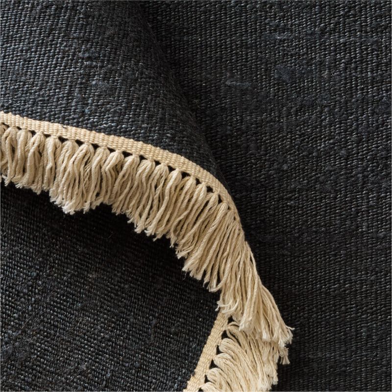 Maris Handwoven Black Jute Area Rug 5'X8' - image 3 of 4