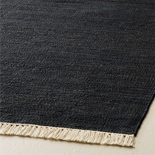 Maris Handwoven Black Jute Rug Swatch 12"X12"