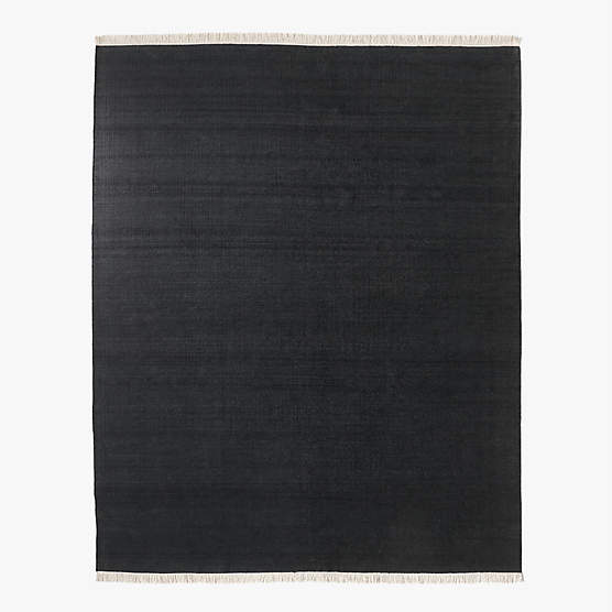 Maris Handwoven Black Jute Area Rug 5'X8'