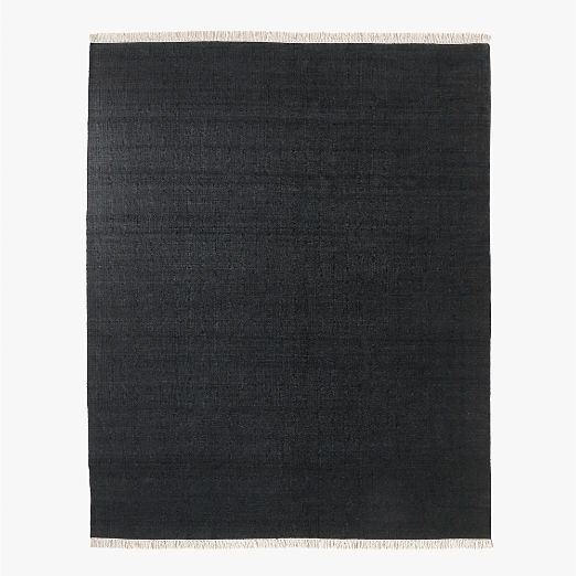 Maris Handwoven Black Jute Area Rug 8'X10'