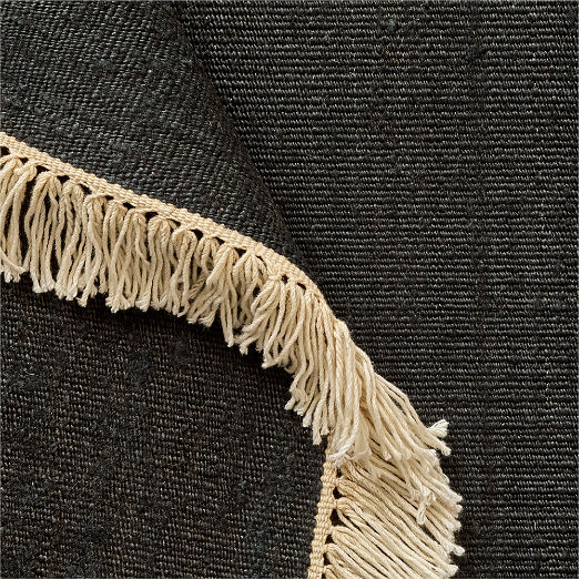 Maris Handwoven Black Jute Runner Rug 2.5'X8'