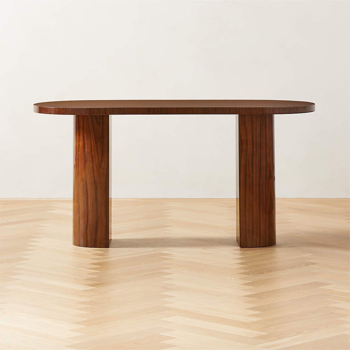 Marisa Modern HighGloss Walnut Wood Desk 70'' + Reviews CB2