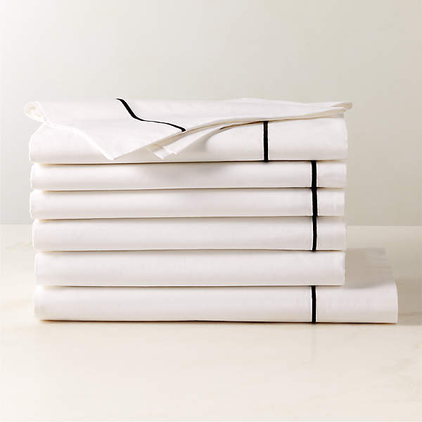 Organic Cotton Percale 400 Thread Count Black Queen Sheet Set + Reviews