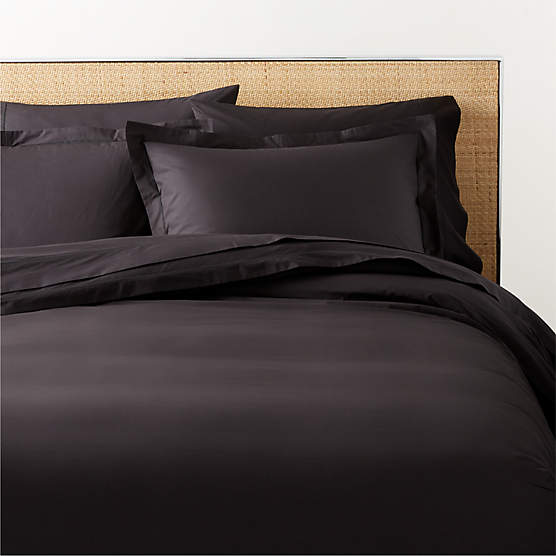 Marisal Organic Cotton 400 Thread Count Percale White and Black King