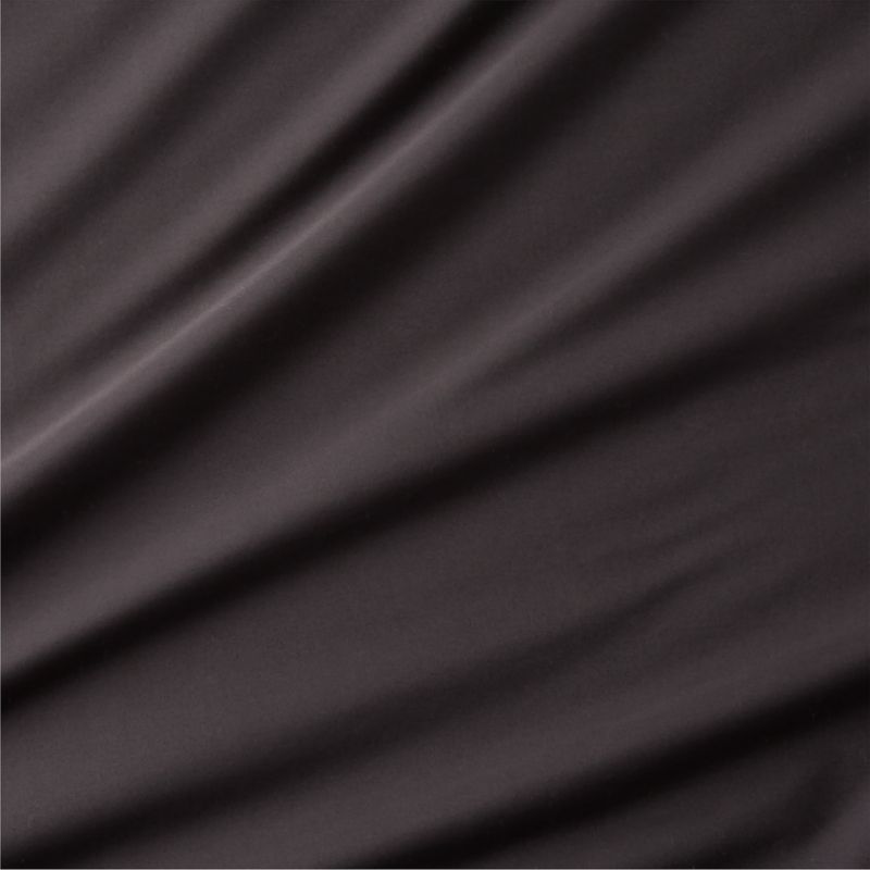 Marisal Organic Cotton Percale 400 Thread Count Black King Sheet Set CB2