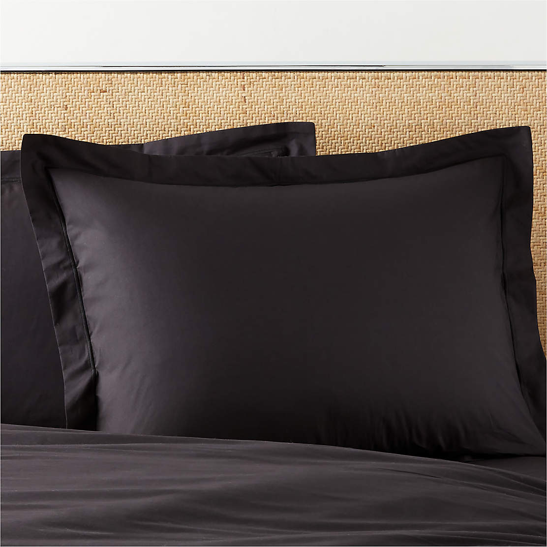 Marisal Organic Cotton 400 Thread Count Percale Black Full Queen Duvet