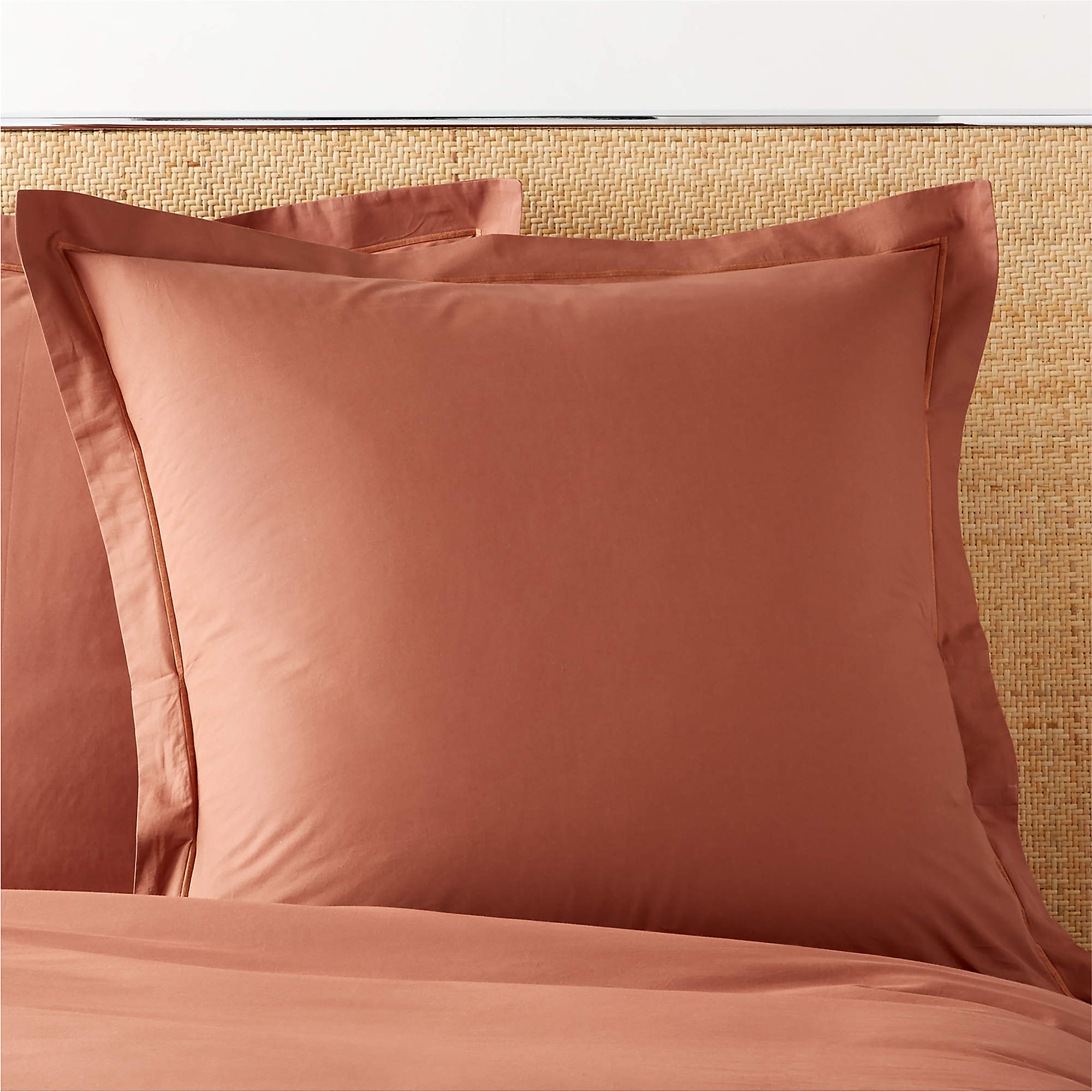 Marisal Organic Cotton 400 Thread Count Percale Chesnut Brown Euro