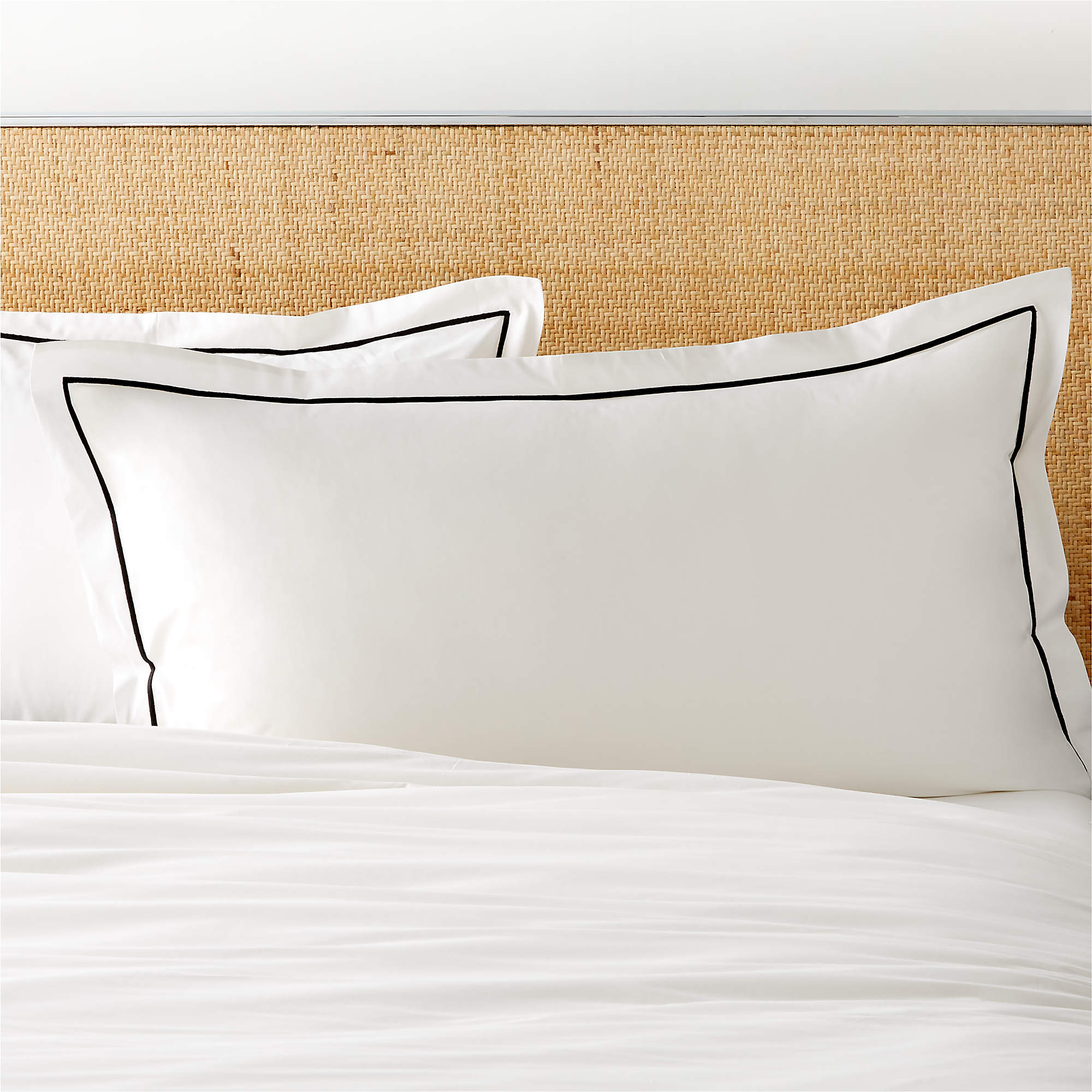Marisal Organic Cotton 400 Thread Count Percale White and Black King