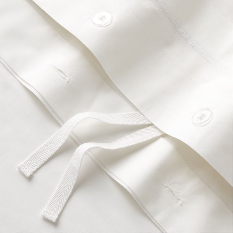 Marisal Organic Cotton 400 Thread Count Percale White Full/Queen Duvet ...