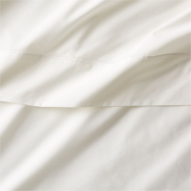 Marisal Organic Cotton 400 Thread Count Percale White Sheet Set CB2