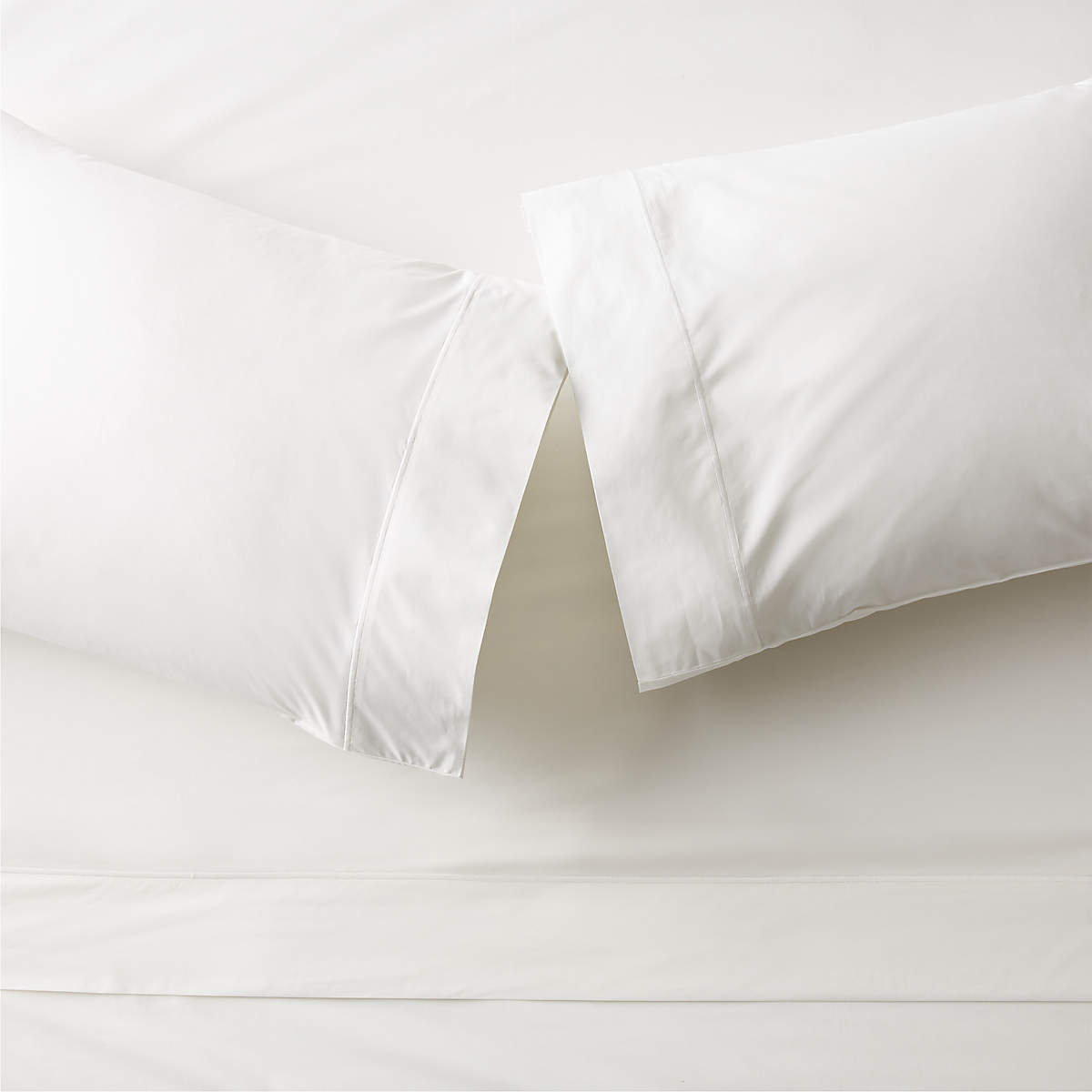 Marisal Organic Cotton 400 Thread Count Percale White Queen Sheet Set