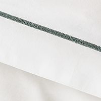 White and Faded Teal