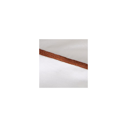Marisal Organic Cotton Percale 400 Thread Count White and Sienna Brown Standard Shams Set of 2