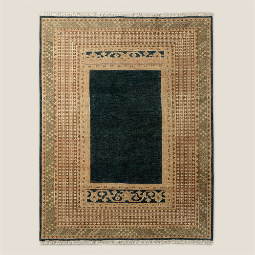 Marit Hand-Knotted Light Brown and Olive Green New Zealand Wool Area Rug 8'x10'