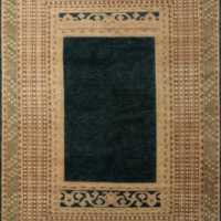 Marit Hand-Knotted Light Brown and Olive Green New Zealand Wool Rug Swatch 12"x12"