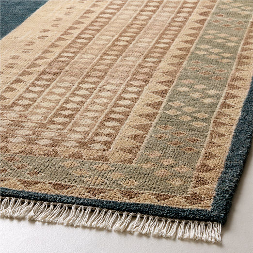 Marit Hand-Knotted Light Brown and Olive Green New Zealand Wool Area Rug 6'x'9