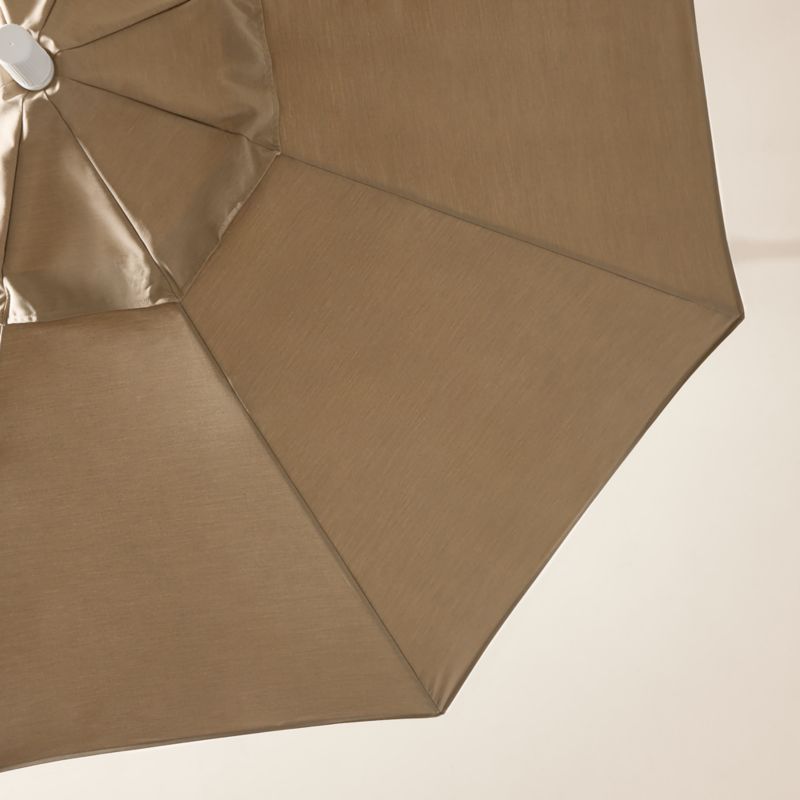 Market 8.5' Round Canvas Heather Beige Sunbrella® Outdoor Patio Umbrella - image 2 of 3