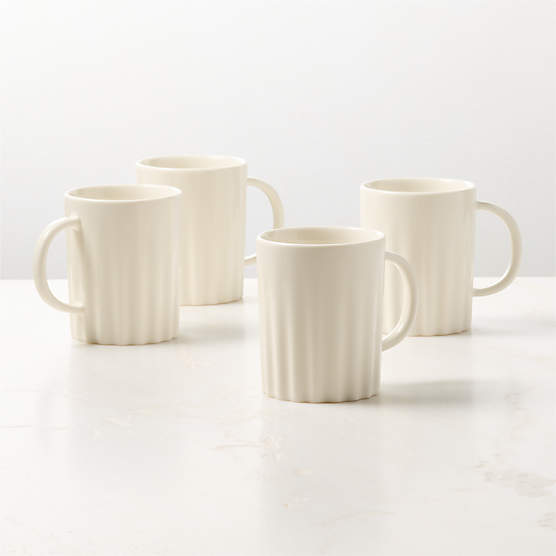 Marylebone White Coffee Mugs Set of 4 by Todd Snyder
