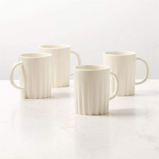 Marylebone White Coffee Mugs Set of 4 by Todd Snyder