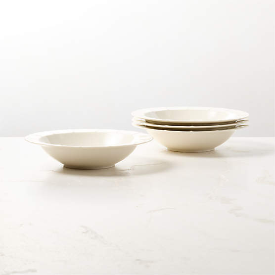 Marylebone White Pasta Bowls Set of 4 by Todd Snyder