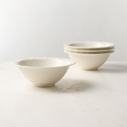 Marylebone White Soup Bowls Set of 4 by Todd Snyder