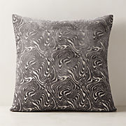 Maro Grey Cut Viscose Throw Pillow Cover 23"x23"