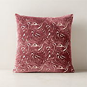 Maro Smoked Mauve Cut Viscose Throw Pillow Cover 23"x23"