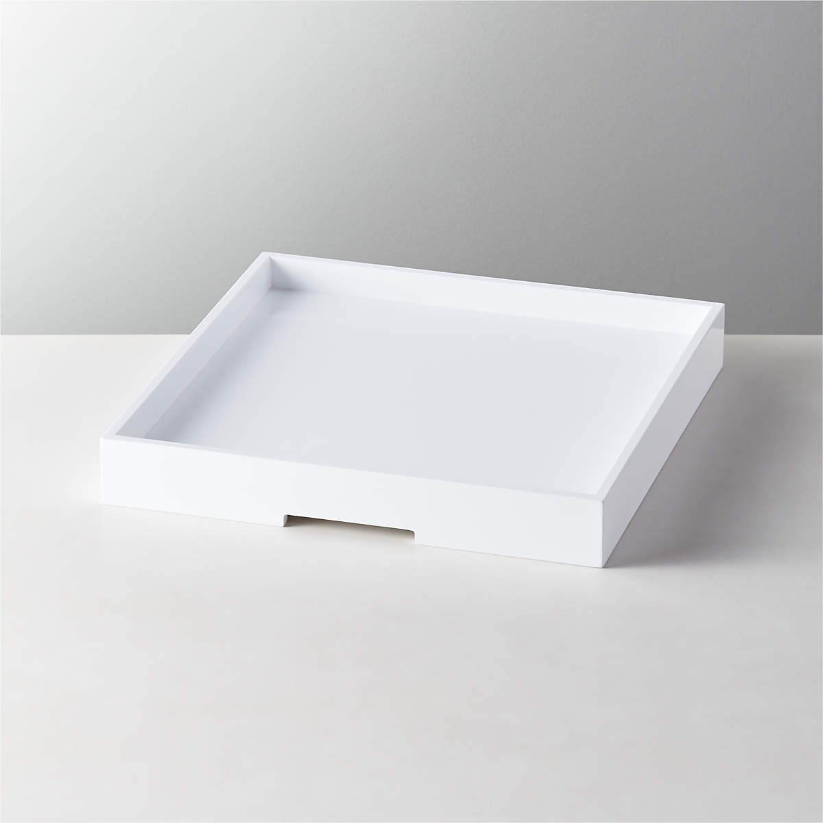 Marq High Gloss White Trays CB2