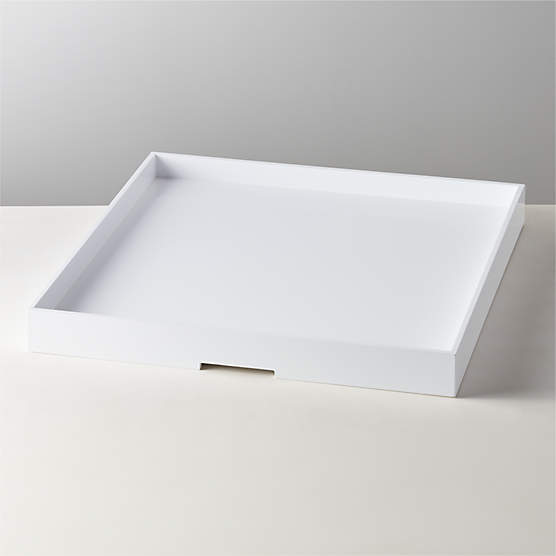 Marq High Gloss X-Large White Square Tray