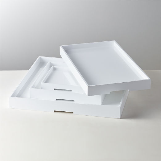 Marq High Gloss White Trays