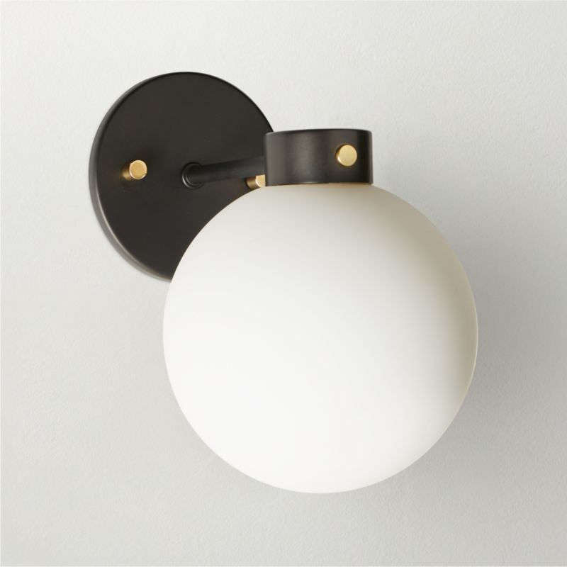 Marra Black Globe Wall Sconce - image 2 of 6