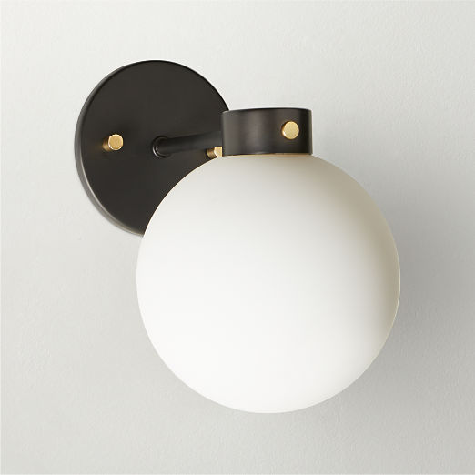 Marra Black Globe Wall Sconce