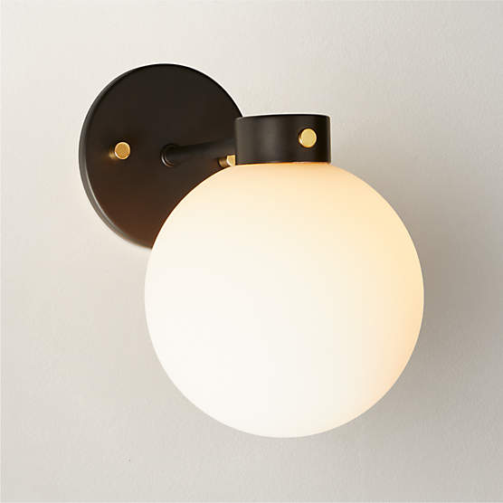 Marra Black Globe Wall Sconce