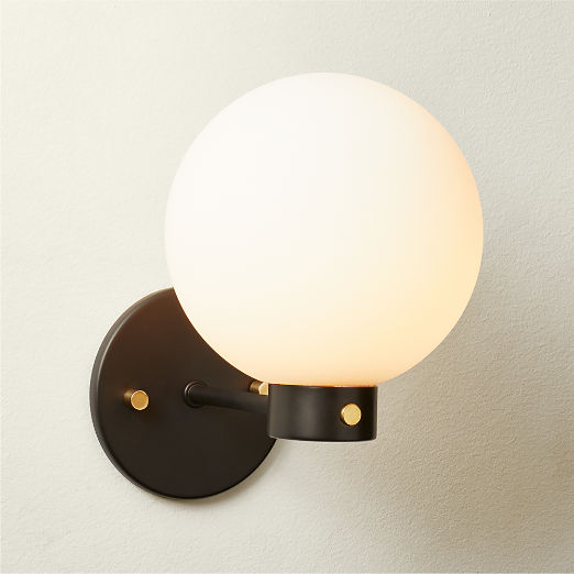 Marra Black Globe Wall Sconce Set of 2