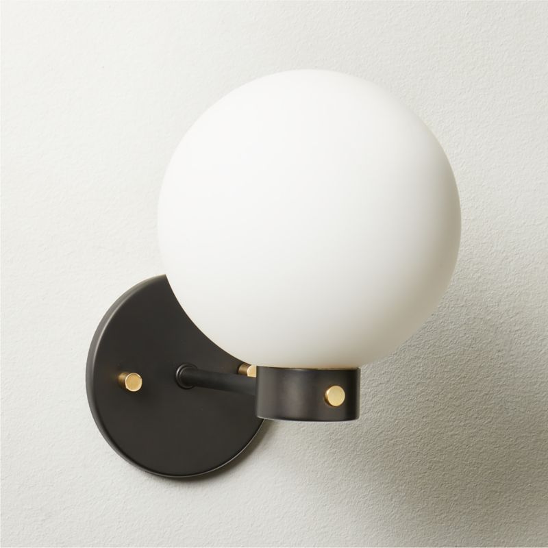 Marra Black Globe Wall Sconce - image 3 of 6