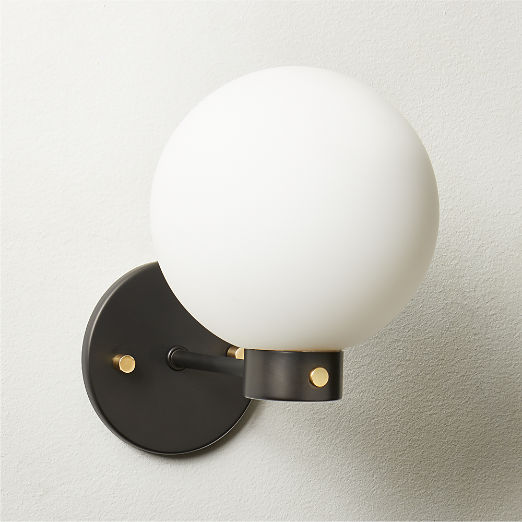 Marra Black Globe Wall Sconce