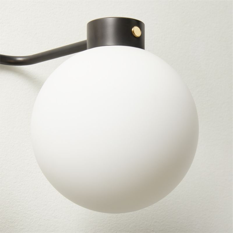 Marra 3-Light Black Globe Vanity Light - image 3 of 4