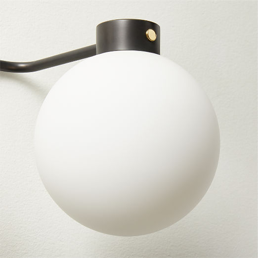 Marra 3-Light Black Globe Vanity Light