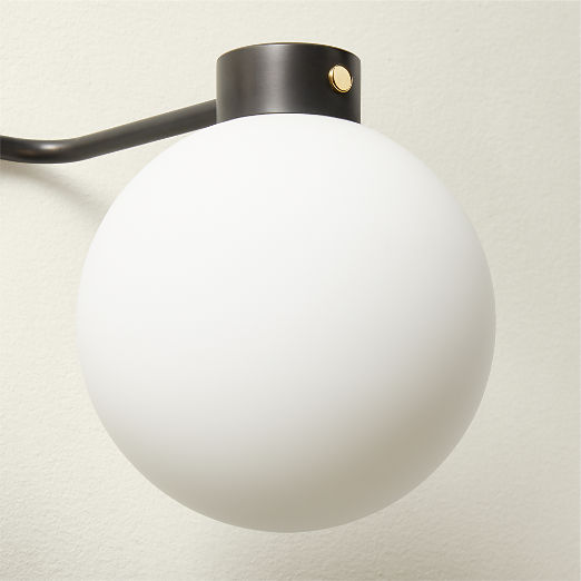 Marra 3-Light Matte Black Globe Vanity Light