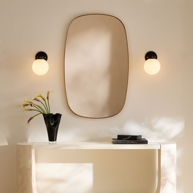 Marra Black Globe Wall Sconce - image 2 of 7