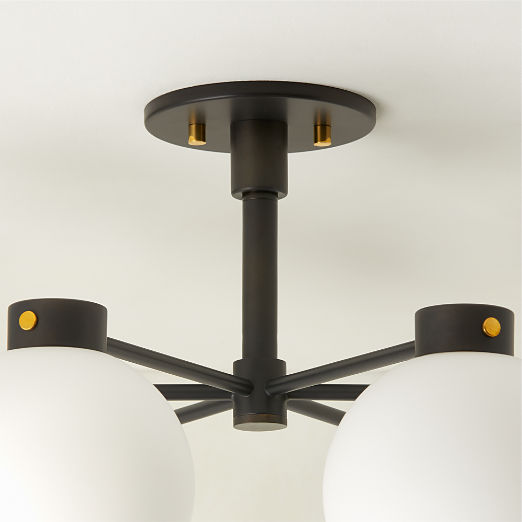 Marra 6-Light Black Flush Mount Light