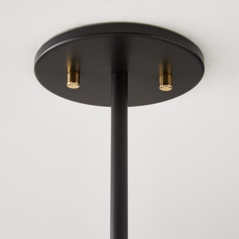 Marra Black Tiered Pendant Light with Milky Glass Shade - image 4 of 6