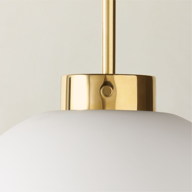 Marra Polished Brass Globe Pendant Light - image 3 of 6