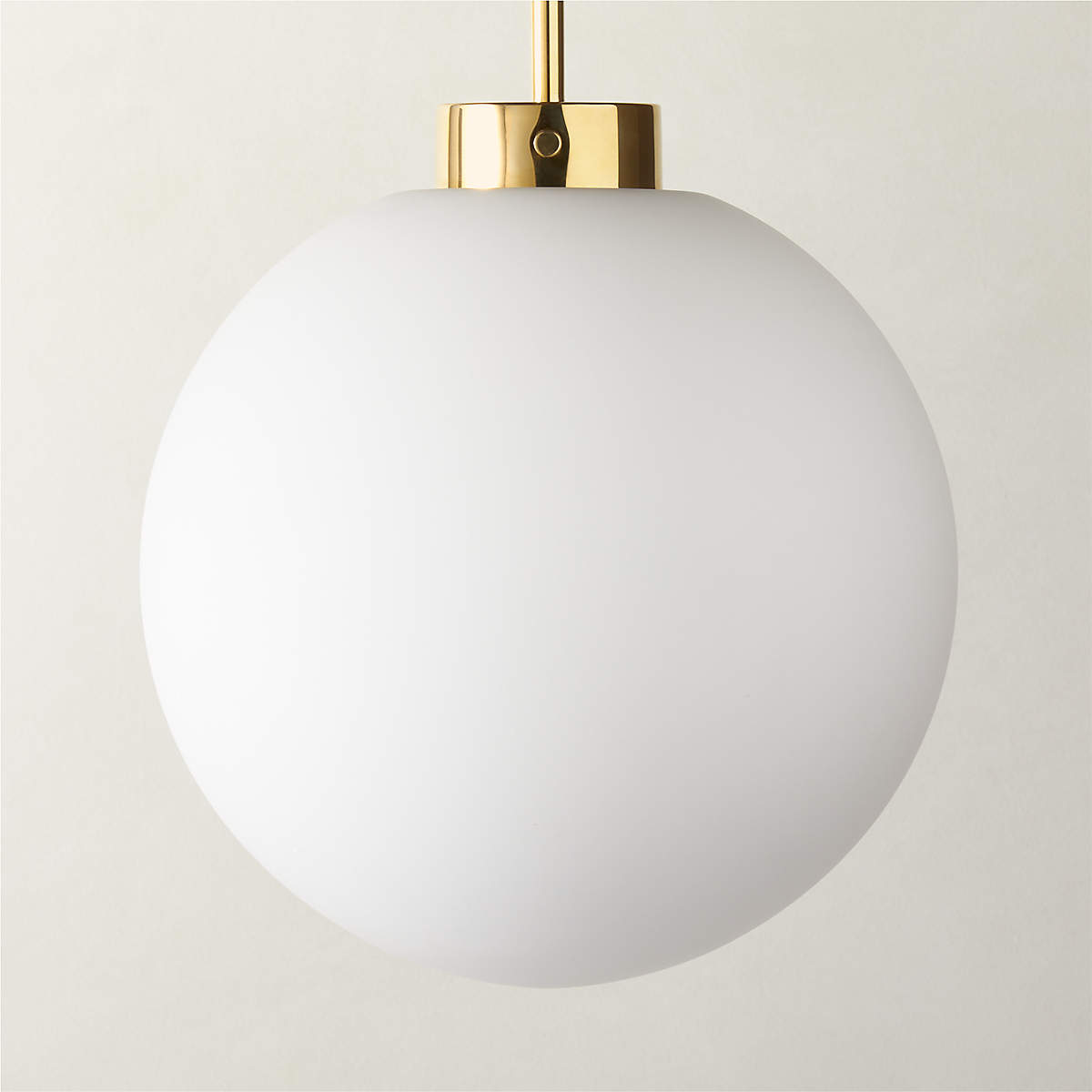 marra polished brass globe pendant light