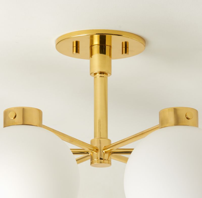 Marra 6-Light Polished Brass Flush Mount Light - image 3 of 5