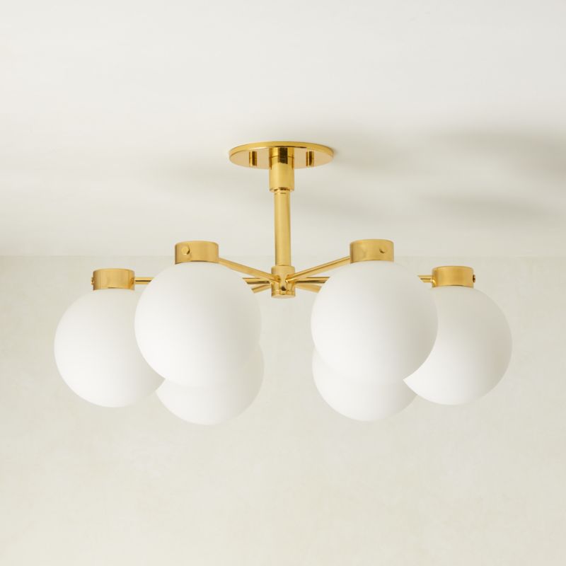 Marra 6-Light Polished Brass Flush Mount Light - image 2 of 5