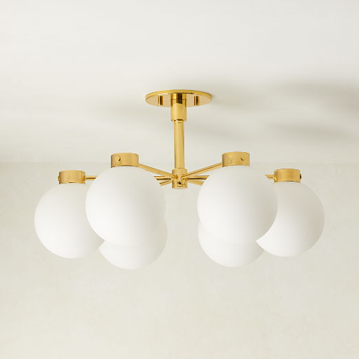 Marra 6-Light Polished Brass Flush Mount Light